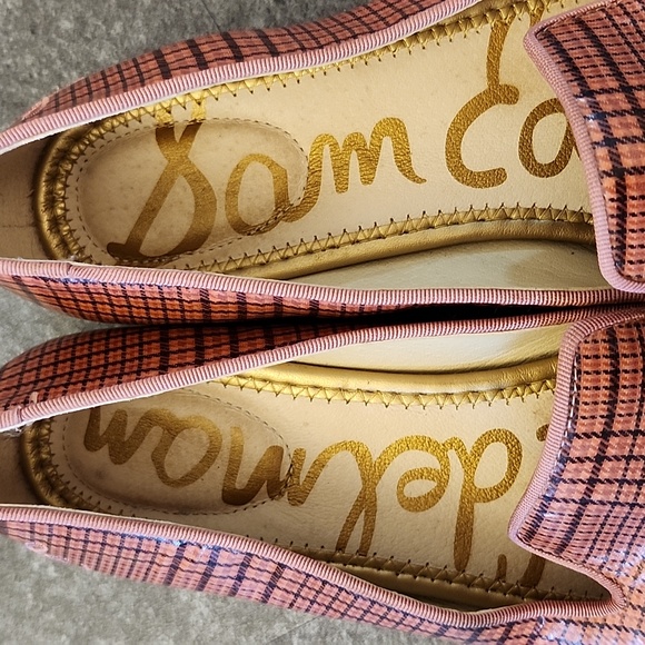 Sam Edelman slip on rain loafer pink red plaid size 7.5 - Picture 6 of 8